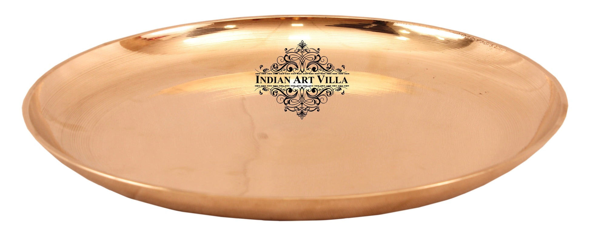 Bronze Serving Thali Plate Height 2.54 cm,  Dia 26.67 cm