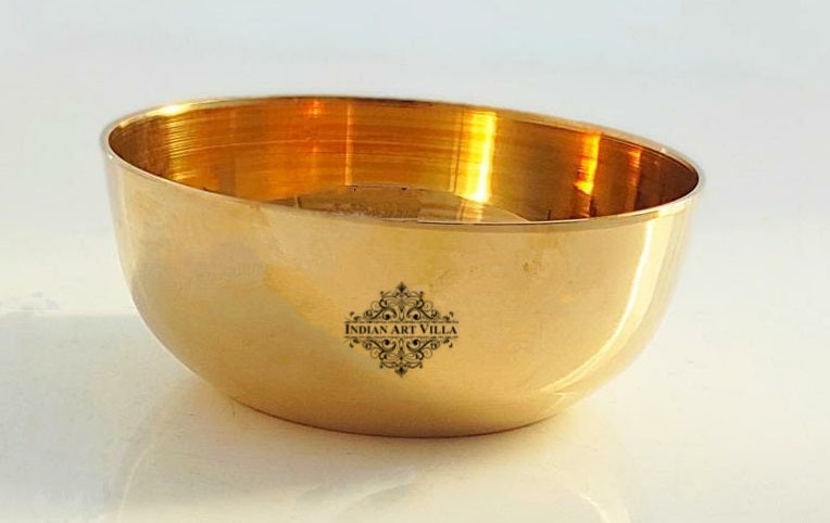 Handmade Pure Bronze Katori | Dinnerware Bowl with Plain Design, Dia. 8.5cm