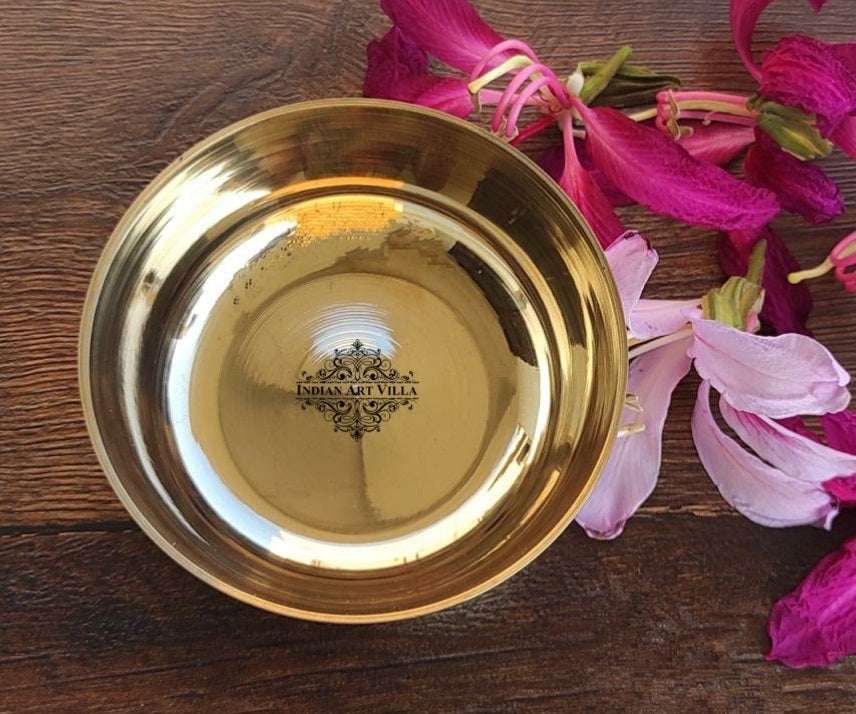 Handmade Pure Bronze Katori | Dinnerware Bowl with Plain Design, Dia. 8.5cm