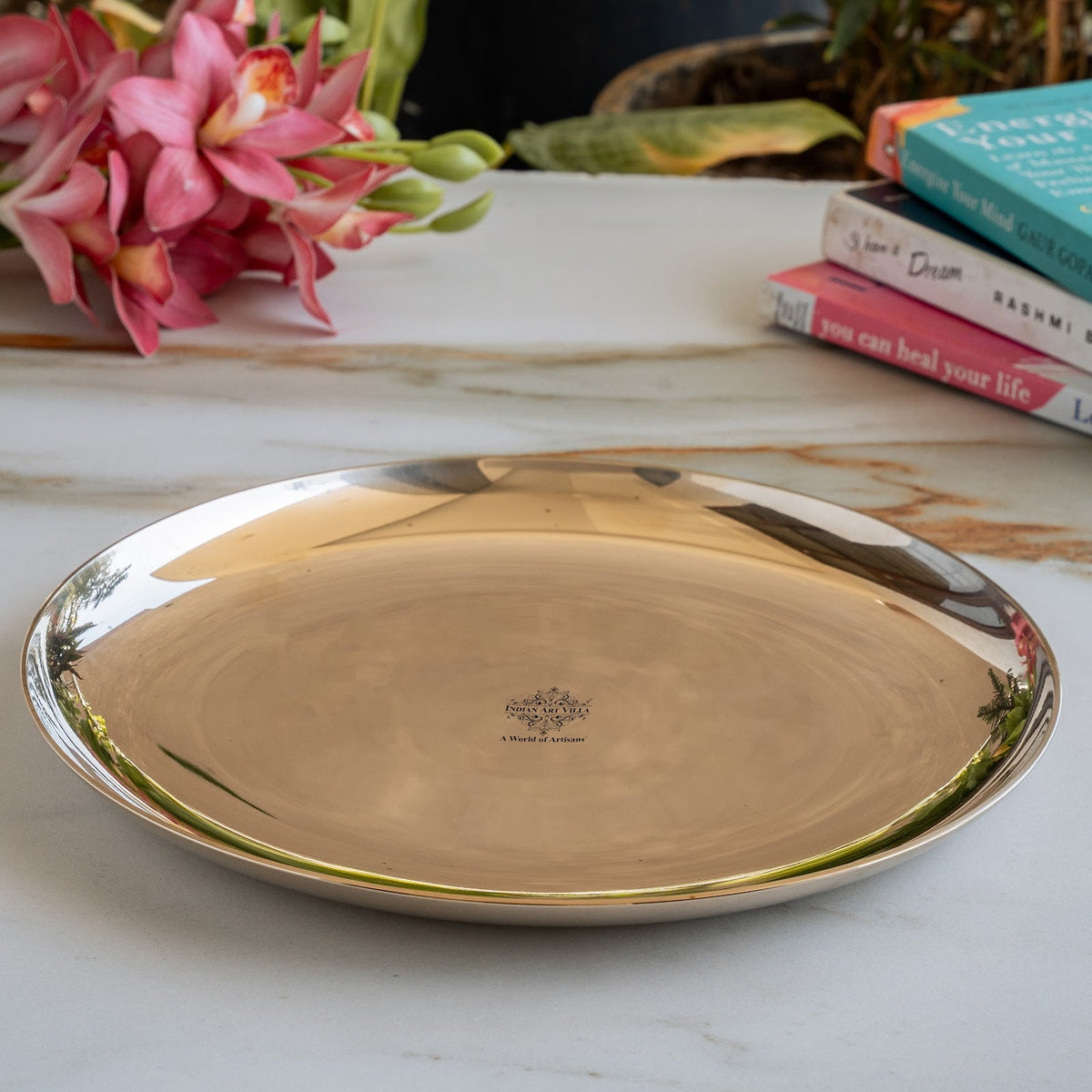 Pure Bronze Plate / Thali – Traditional Kansa Dinner Plate