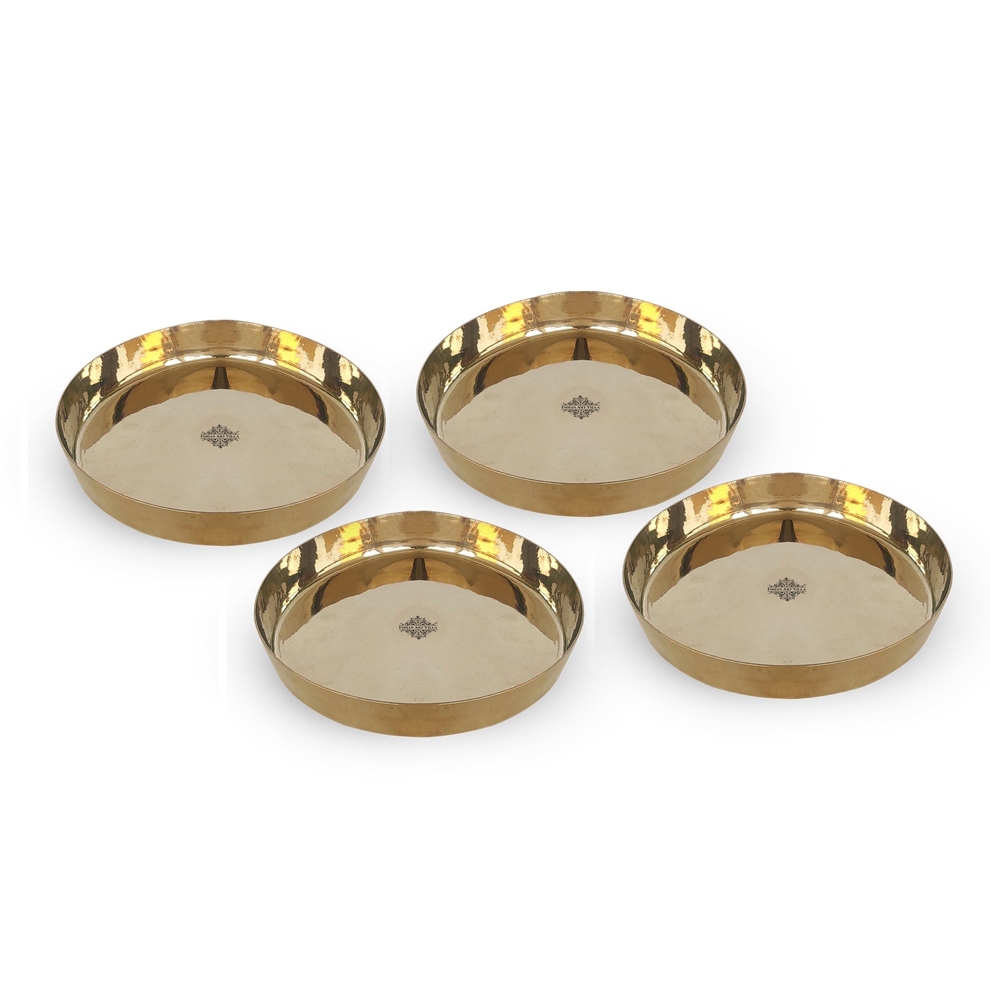 Bronze Thali Plate Plain, Dinner Serving Plate, Serving Dinner Dishes Home Hotel Restaurant Tableware