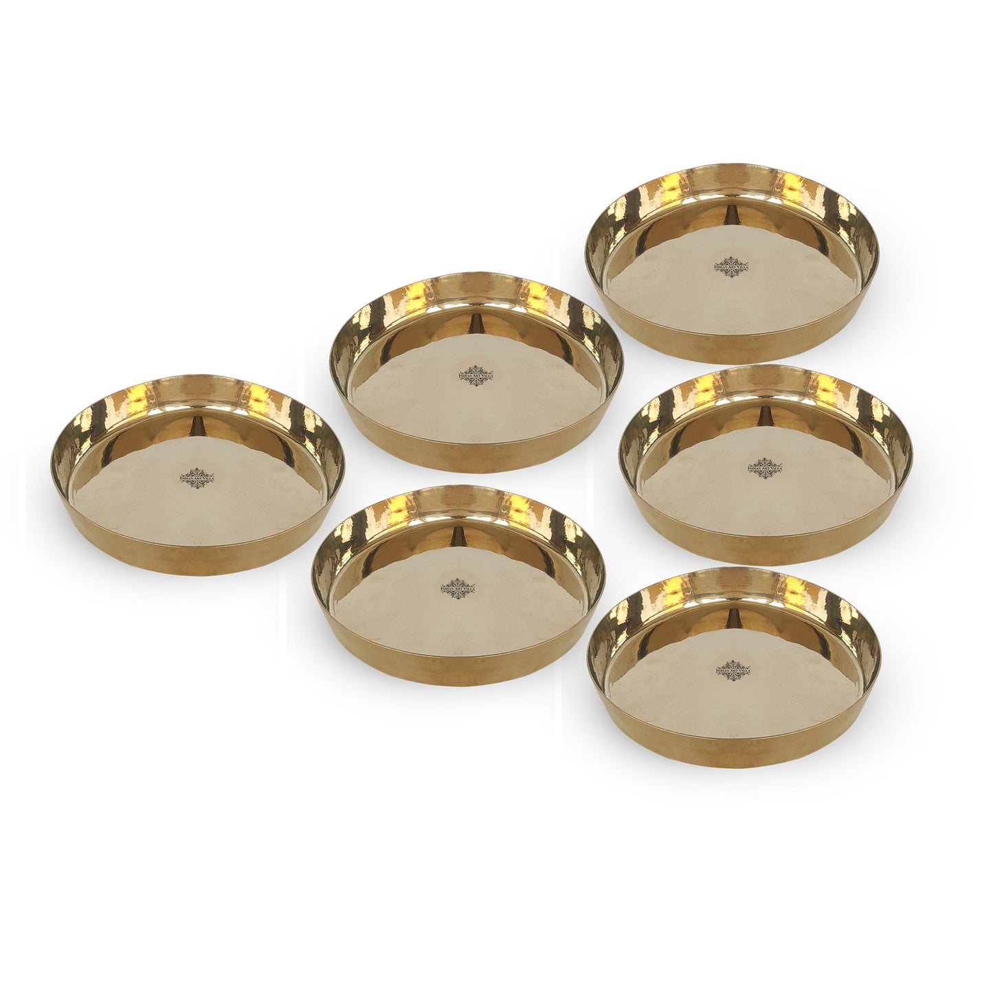 Bronze Thali Plate Plain, Dinner Serving Plate, Serving Dinner Dishes Home Hotel Restaurant Tableware