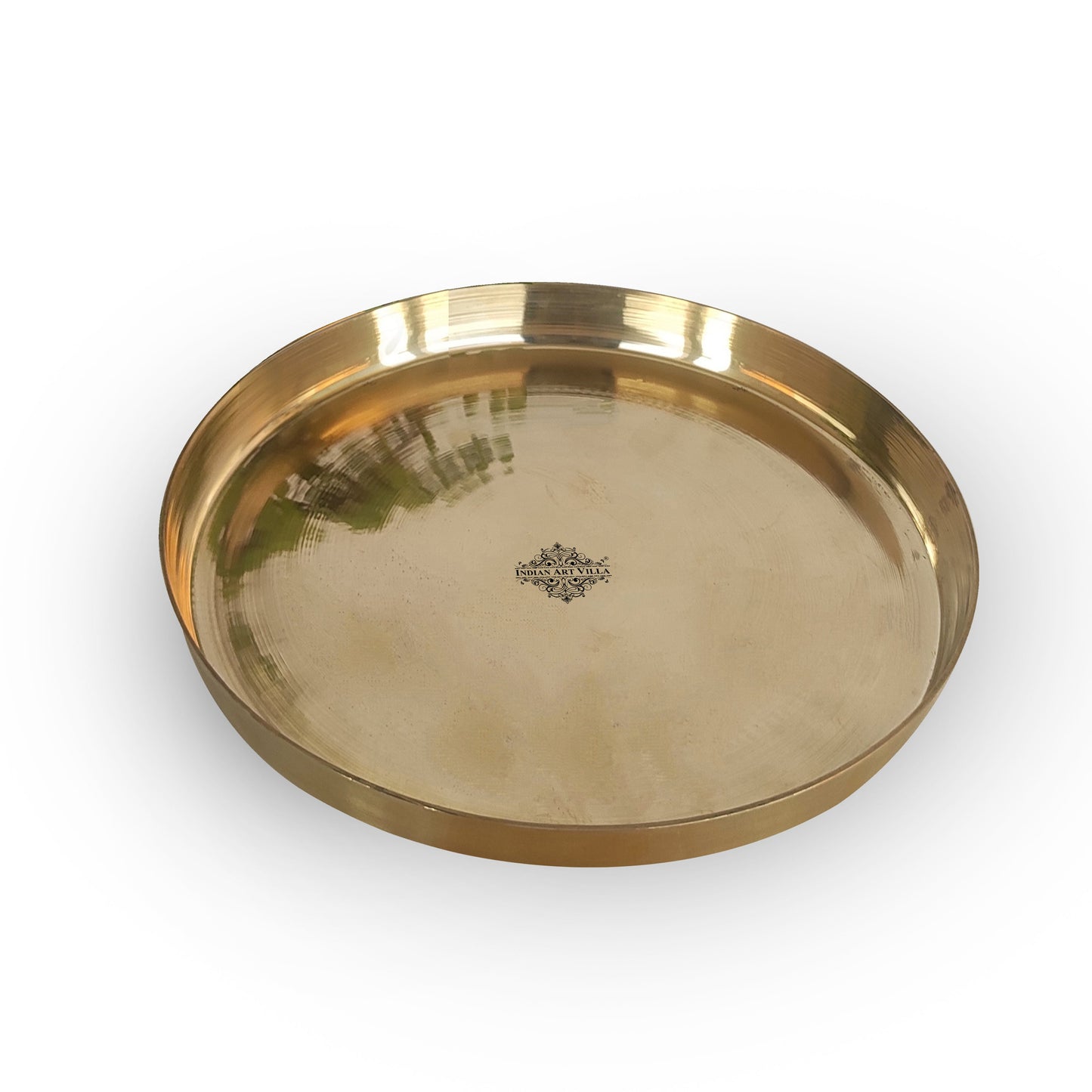 Bronze/Kansa Thali, Dinner Serving Plate, Serving Dinner Dishes Home Hotel Restaurant Tableware, Diameter- 30.48 cm