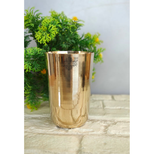 Handcrafted Pure Bronze Plain Design Gold Glass, Volume 350ml