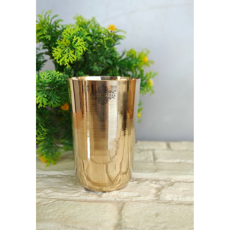 Handcrafted Pure Bronze Plain Design Gold Glass, Volume 350ml