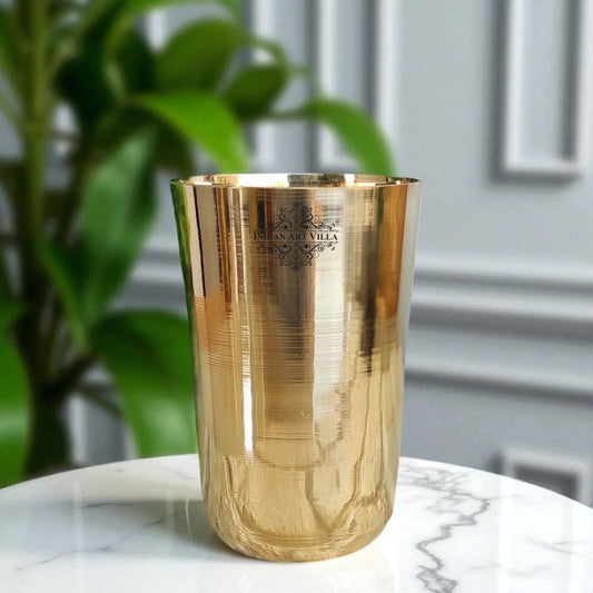 Handcrafted Pure Bronze Plain Design Gold Glass, Volume 350ml
