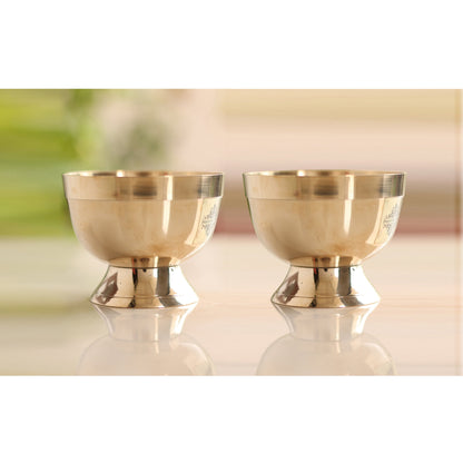 Pure Bronze Shine Finish Ice Cream Bowl With bronze bottom, Serveware & Tableware Item