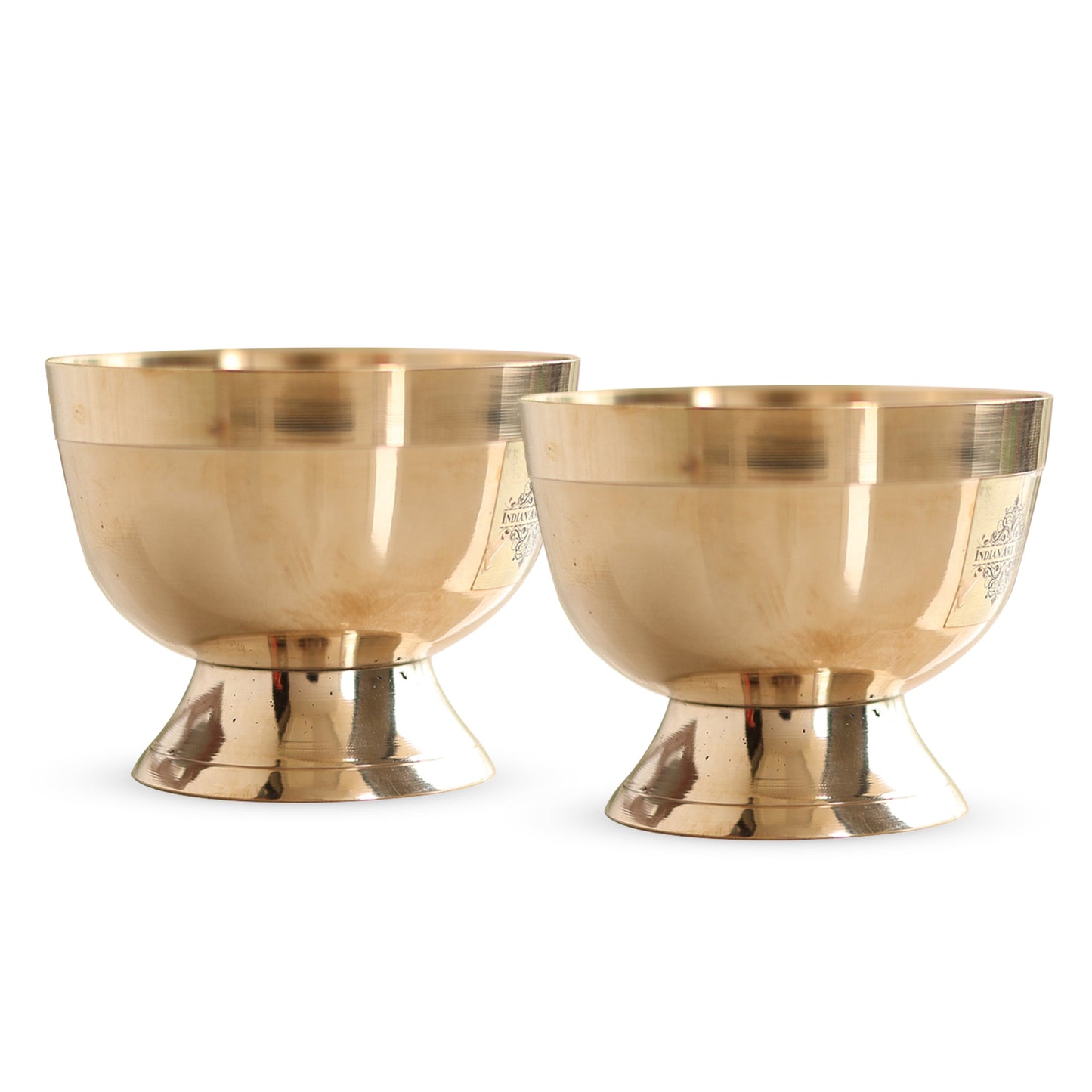 Pure Bronze Shine Finish Ice Cream Bowl With bronze bottom, Serveware & Tableware Item