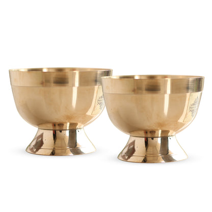 Pure Bronze Shine Finish Ice Cream Bowl With bronze bottom, Serveware & Tableware Item