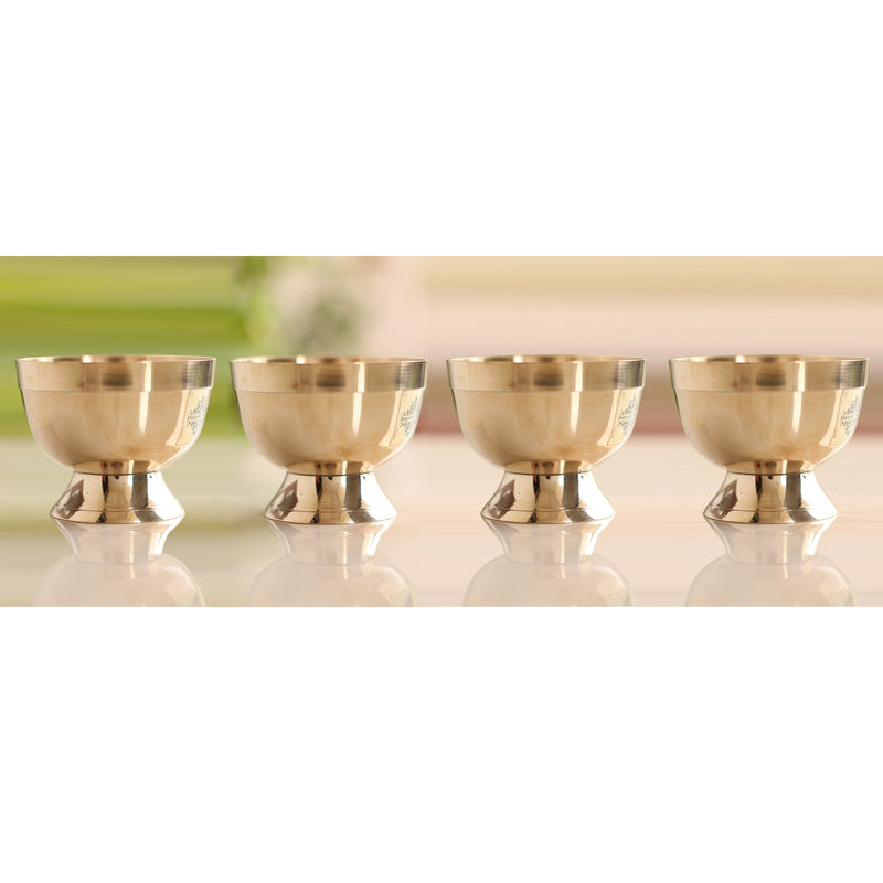 Pure Bronze Shine Finish Ice Cream Bowl With bronze bottom, Serveware & Tableware Item