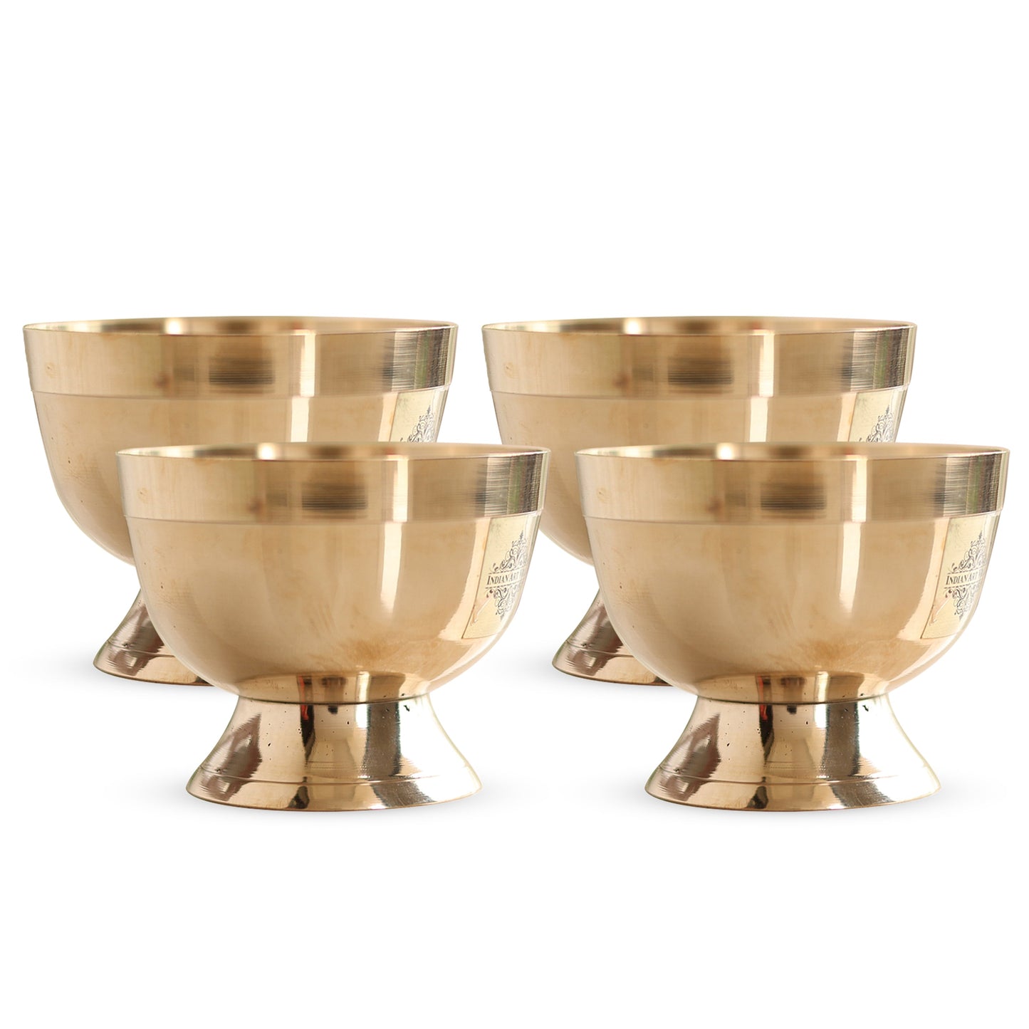 Pure Bronze Shine Finish Ice Cream Bowl With bronze bottom, Serveware & Tableware Item