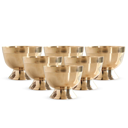 Pure Bronze Shine Finish Ice Cream Bowl With bronze bottom, Serveware & Tableware Item