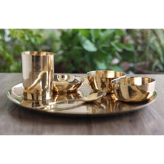 Bronze Shine Finish 6 Pieces Dinner Set