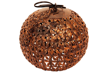 Pure Iron Leafe Design Lamp, Home Decore Gift item, 24.38 cm, Brown
