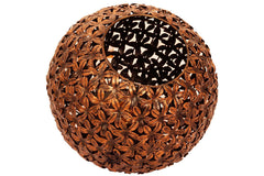 Pure Iron Leafe Design Lamp, Home Decore Gift item, 24.38 cm, Brown