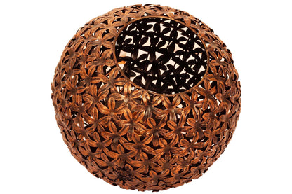 Pure Iron Leafe Design Lamp, Home Decore Gift item, 24.38 cm, Brown