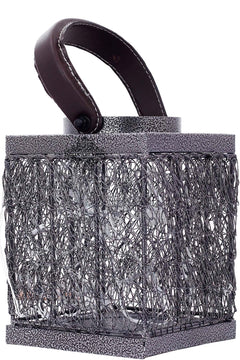 Handcrafted Iron Lamp with Handle, Decorative Items for Home, Hotel, Office, 12.70 cms