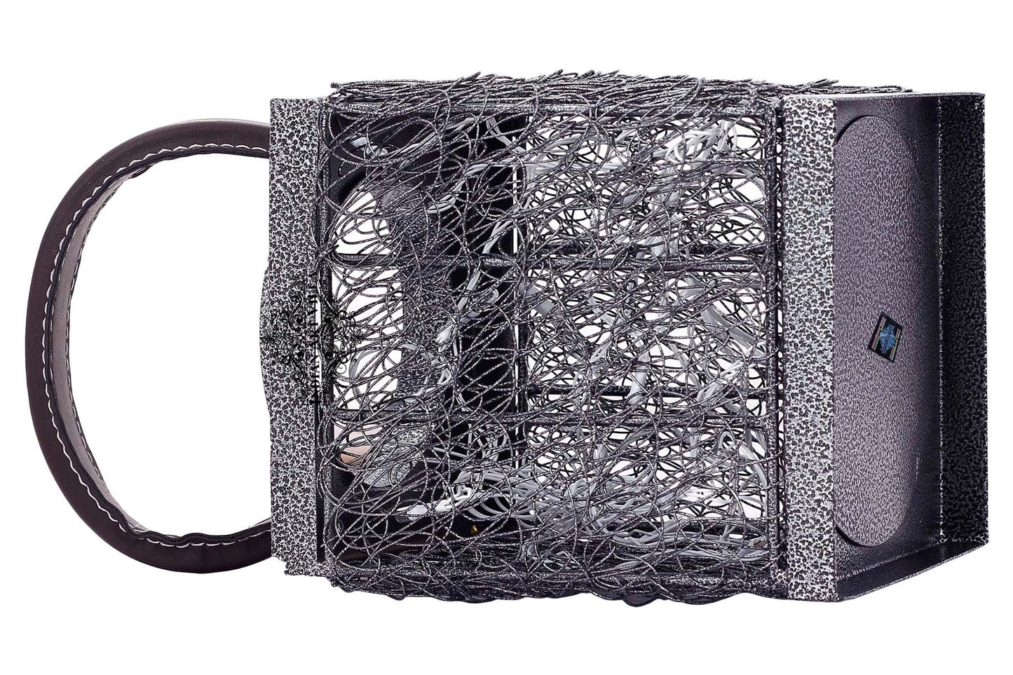 Handcrafted Iron Lamp with Handle, Decorative Items for Home, Hotel, Office, 12.70 cms