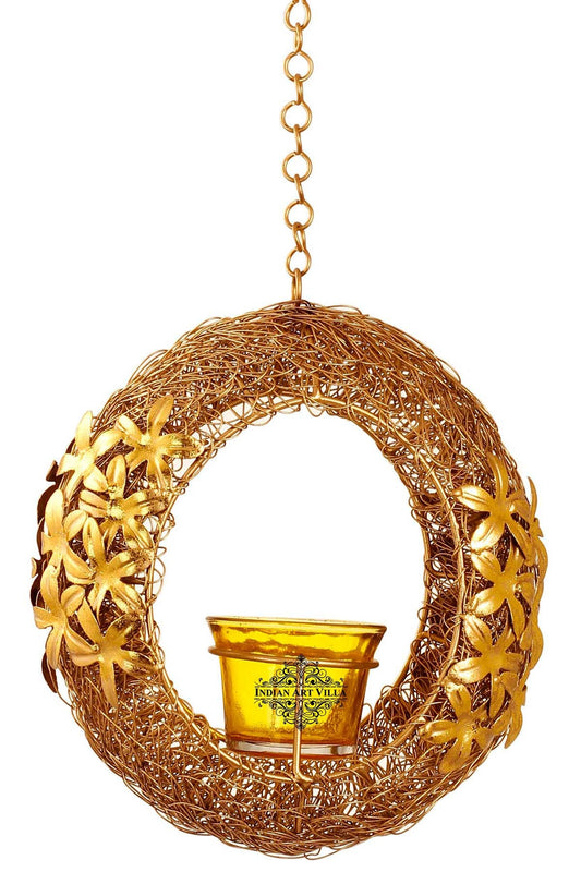 Pure Flower Design Round Shape Lamp, Height 19.05 CMS