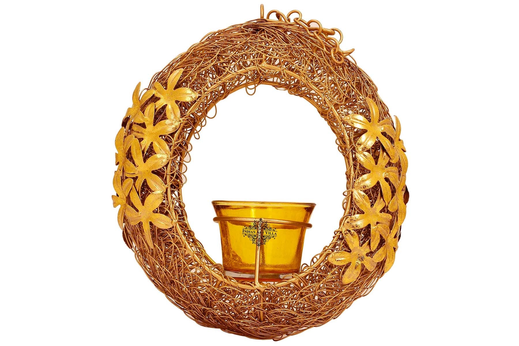 Pure Flower Design Round Shape Lamp, Height 19.05 CMS