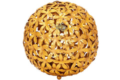 Handcrafted Iron Round Flower Design Lamp, Width 16.51 cm