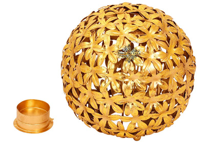 Handcrafted Iron Round Flower Design Lamp, Width 16.51 cm