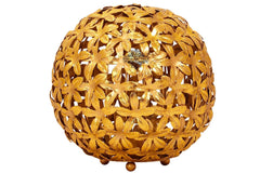 Handcrafted Iron Round Flower Design Lamp, Width 16.51 cm