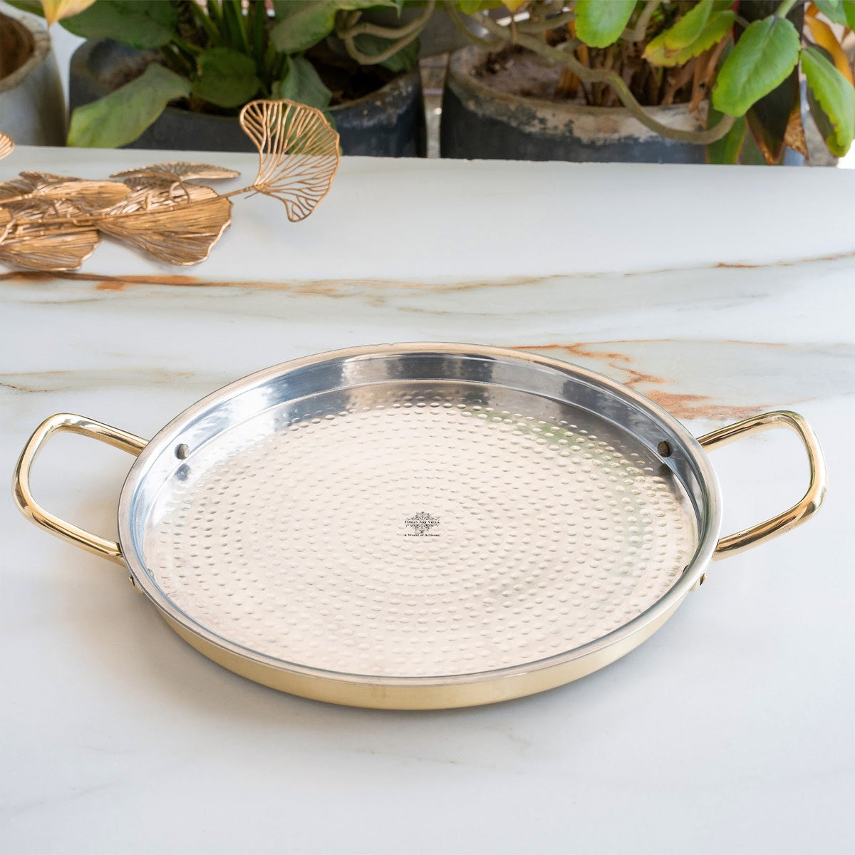 Brass Dosa Tawa with Tin Linning & Dual Handles