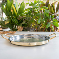 Brass Dosa Tawa with Tin Linning & Dual Handles