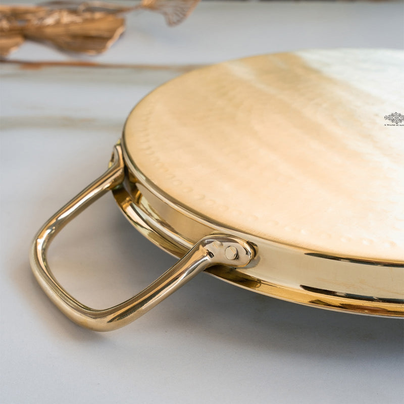 Brass Dosa Tawa with Tin Linning & Dual Handles