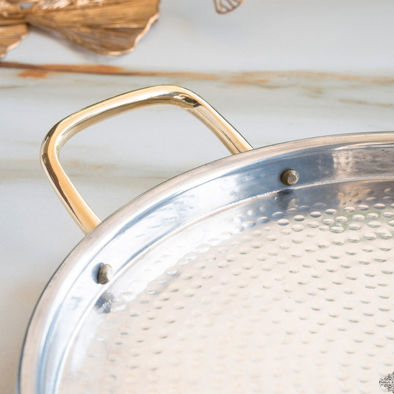 Brass Dosa Tawa with Tin Linning & Dual Handles