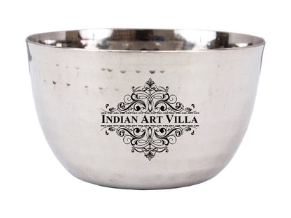 Steel Hammered Design Bowl 200 ML