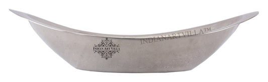 Steel Hammered Design Oval Bread Basket