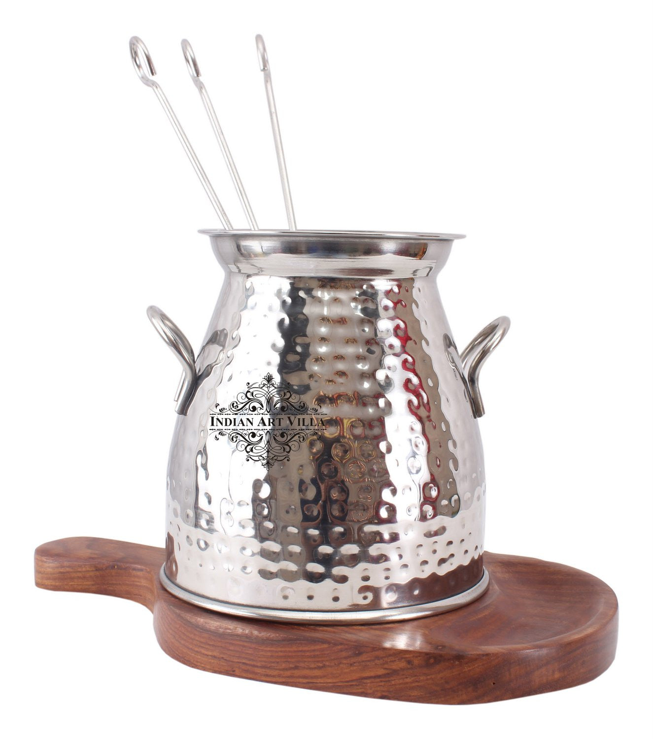 Steel Handmade Table Tandoor with 3 Skewers