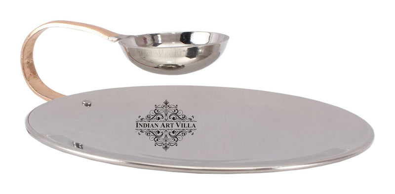 Pure Steel Hammered Design Chip N Dip Round Platter