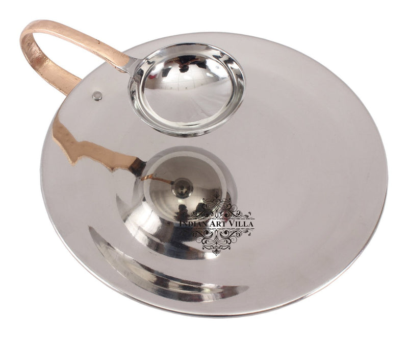 Pure Steel Hammered Design Chip N Dip Round Platter