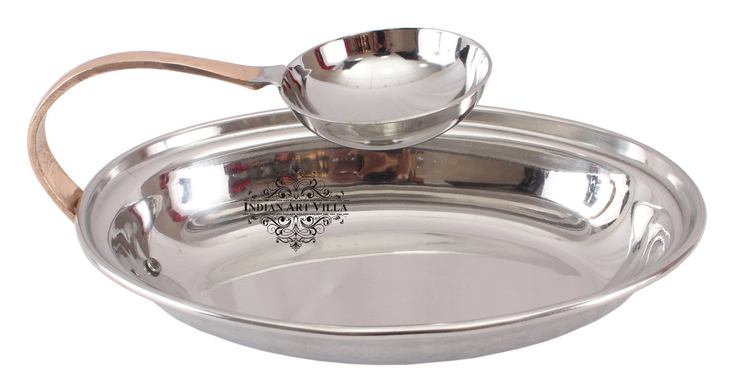 Pure Steel Hammered Design Chip N Dip Round Platter