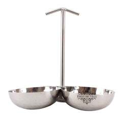 Pure Steel Hammered Design Round Pickel Set of 3