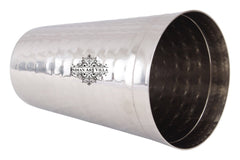 Handmade Pure Steel Hammered Design Lassi Glass Big -750 ML