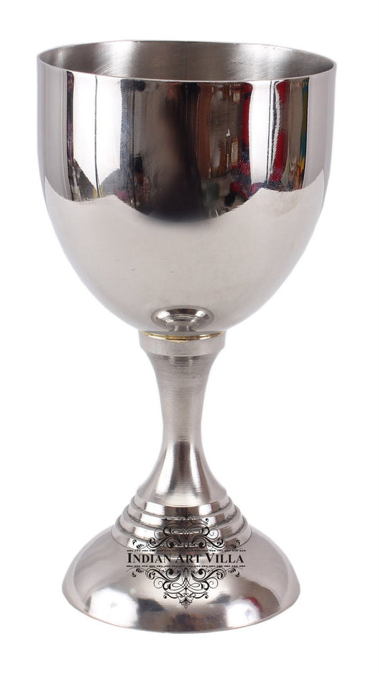 Steel Goblet Wine Glass with Stand, 270 ML