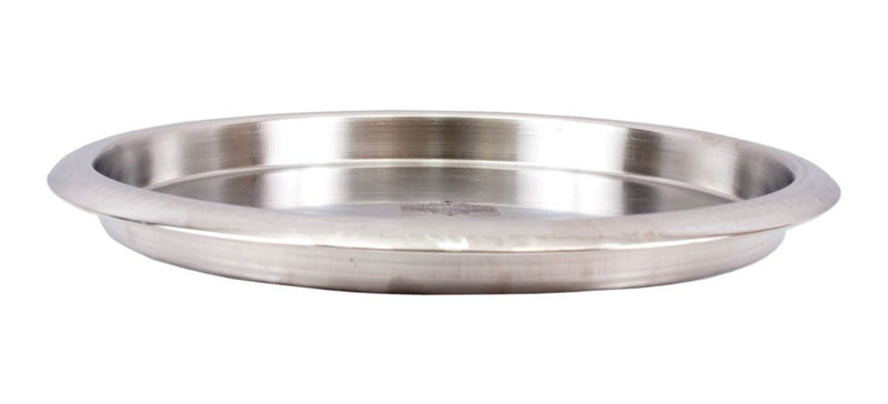 Stainless Steel Hammered Plate Thali | Serving Food Dishes Home Hotel Restaurant | Diameter 34.29 cm