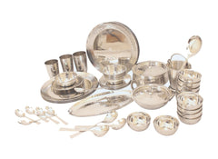Handcrafted Pure Stainless Steel Royal Dinner Set, Dinnerware, Tableware, 52 Pieces