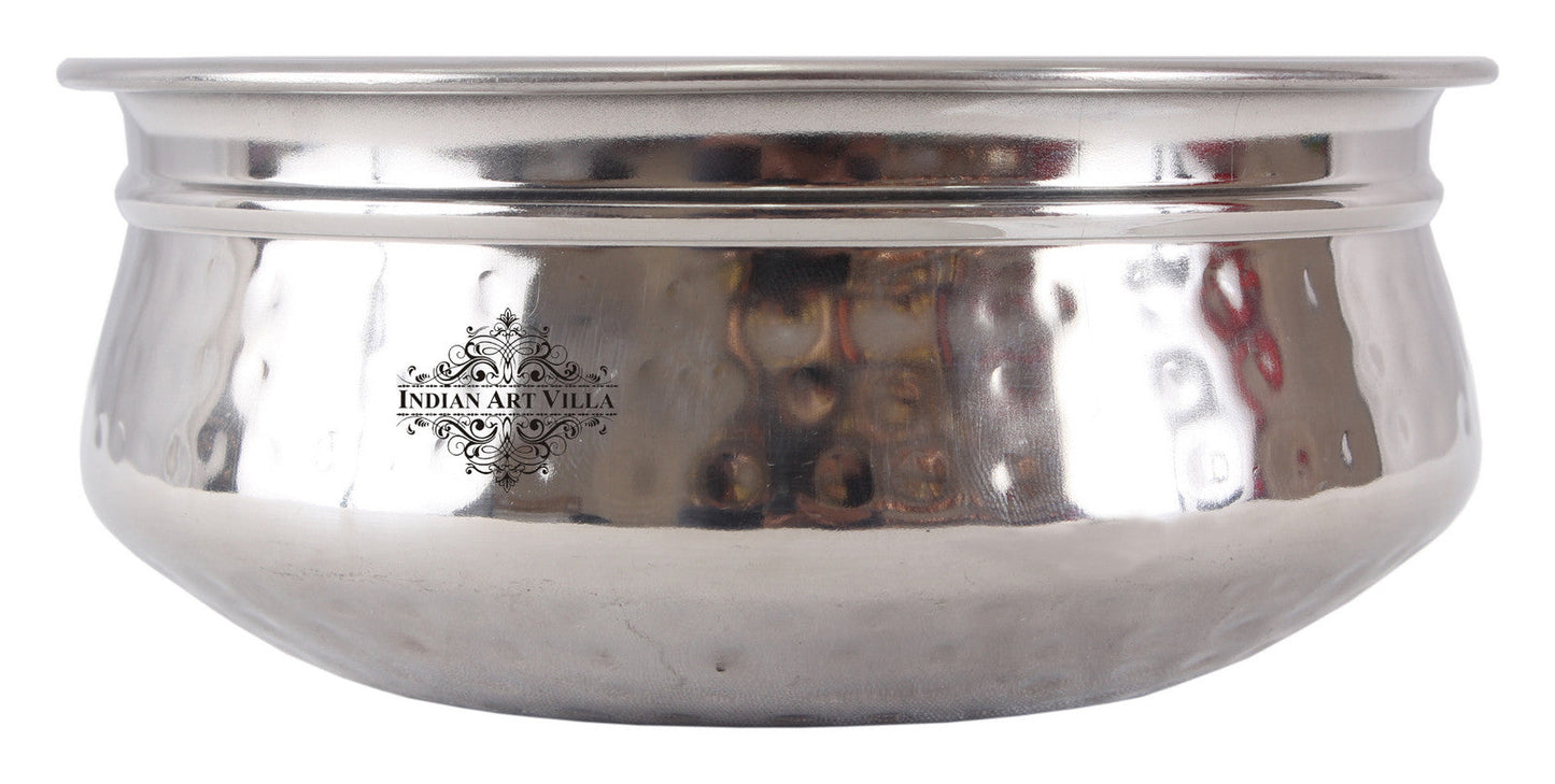 Steel Handi, Hammered Design, Set of 2 Handi Bowl