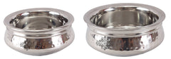 Steel Handi, Hammered Design, Set of 2 Handi Bowl