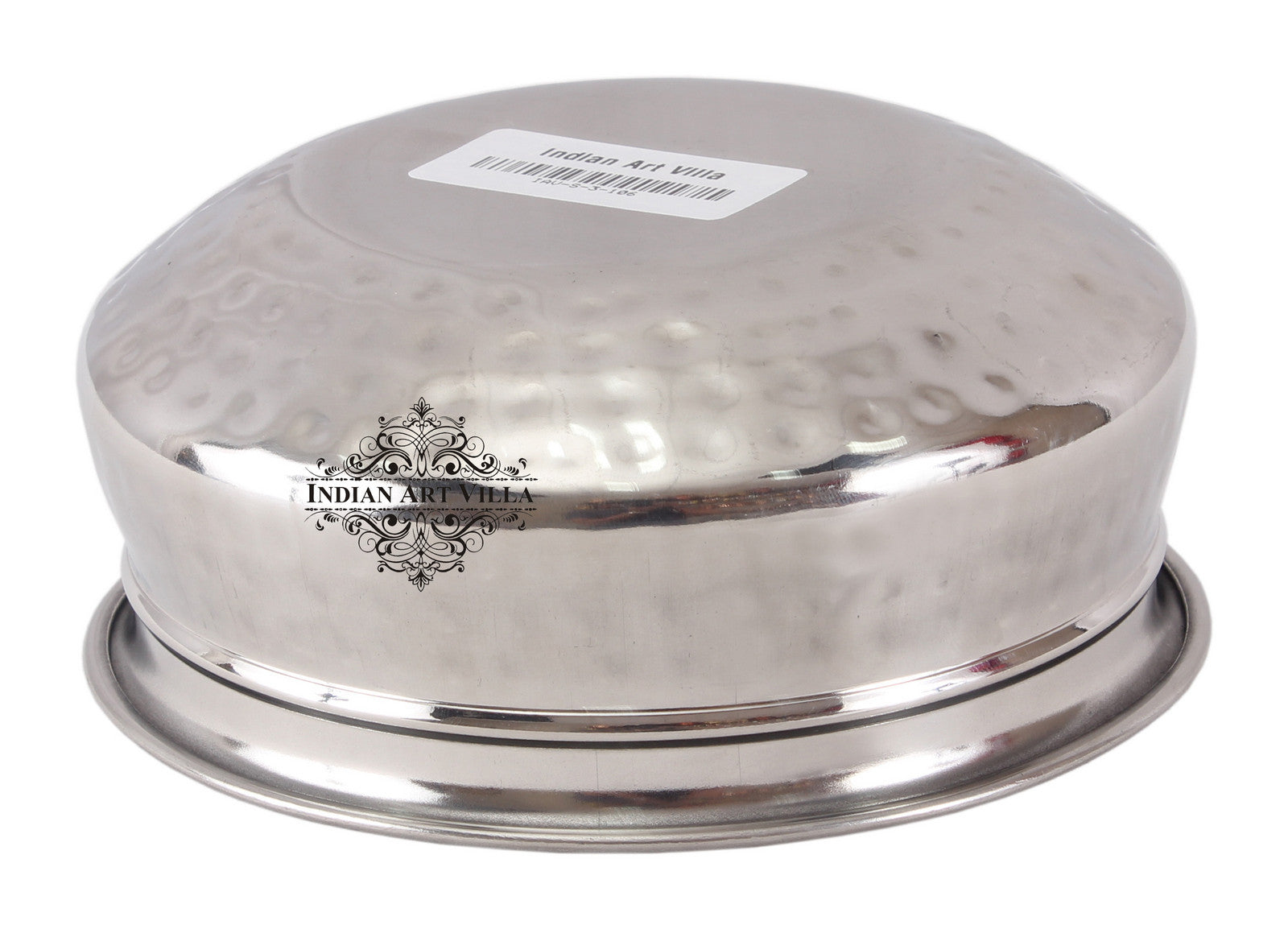 Indian Art Vliia Steel Handi  Bowl With Hammered Design, Serving Bowl, Set of 3