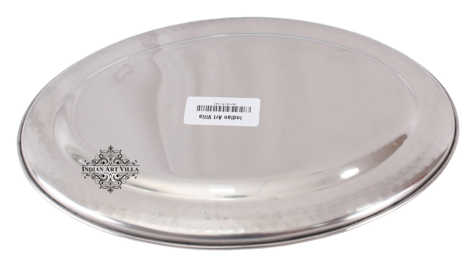 Steel Oval Tray Platter, Hammered Design,  Set of 2 Platter, 30.48 CMS