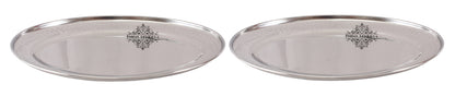 Steel Oval Tray Platter, Hammered Design,  Set of 2 Platter, 30.48 CMS