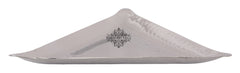 Pure Steel Triangular Tray Platter, Hammered Design, Set of 2 Tray Platter