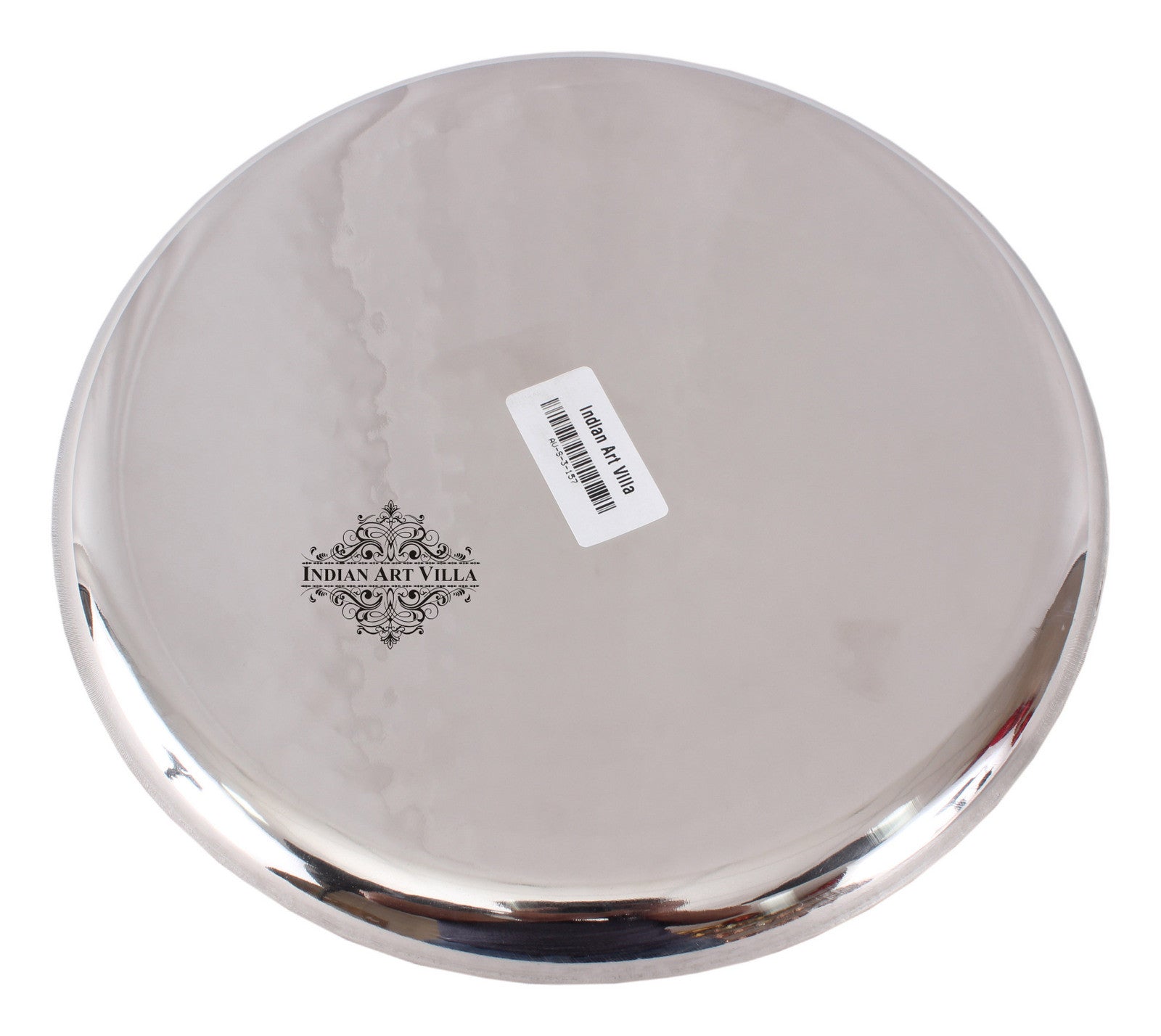 Steel Handi, Hammered Design, Set of 1 Triangular Tray with 1 Round Tray