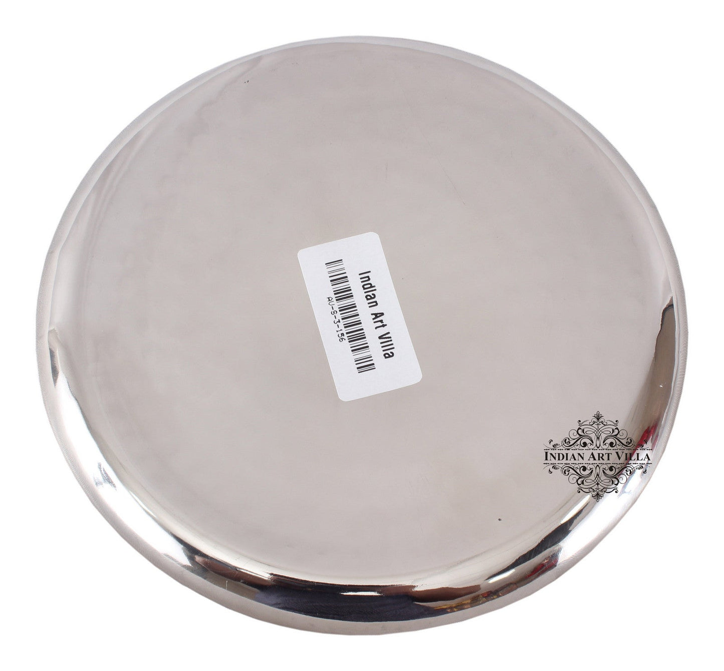 Steel Hammered Set of 1 Round Plate with 1 Square Tray